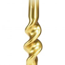 Artikel Gedrehte Kerzen Weiß Gold Spiralkerzen Ø2cm H30cm 2 St