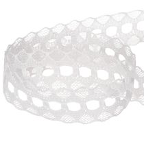 Artikel Zierband Baumwolle mit Spitzenbordüre 25 mm x 10 m in Weiss