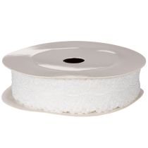 Artikel Zierband Baumwolle Spitzenmuster Weiss 10m x 25mm für Zuhause und Dekoration