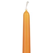 Artikel Spitzkerzen aus Wachs Orange 250x23mm 12er Pack für Innenbereich