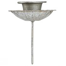 Artikel Spitzkerzenhalter Silber Antik Kerzenhalter mit Dorn Ø8,5cm 4St