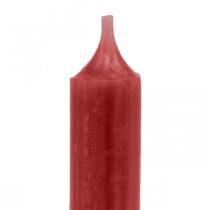 Artikel Stabkerze Rot durchgefärbt Kerzen Rubinrot 120mm/Ø21mm 6St