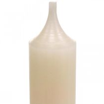 Artikel Stabkerzen aus Wachs Weiss Creme 120mm Ø21mm 6er-Set Kerzendekoration