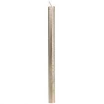 Artikel Stabkerzen durchgefärbt Hellgold 22×240mm 12 St