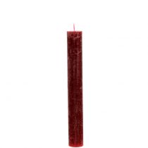 Artikel Stabkerzen durchgefärbt Dunkelrot 34mm x 240mm 4 St