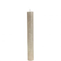 Artikel Stabkerzen durchgefärbt Champagner 34mm x 240mm 4 St