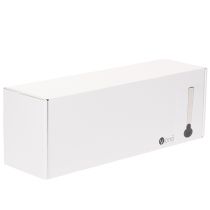 Artikel Stabkerzenhalter aus schwarzem Metall und Glaszylinder 31 cm