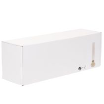 Artikel Stabkerzenhalter aus Metall mit Glaszylinder und Sockel 31 cm Taupe