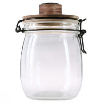 Artikel Stabkerzenhalter Deko Glas mit Verschluss Ø10cm H16cm