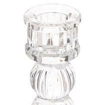Artikel Glas-Kerzenhalter 12 cm transparent klassisches Design 2er-Set