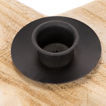 Artikel Holzstern Kerzenständer für Stabkerzen, 16 cm, Natur und Schwarz