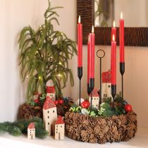 Artikel Stabkerzenhalter Metall 6 Kerzen Schwarz Ø20cm H31cm