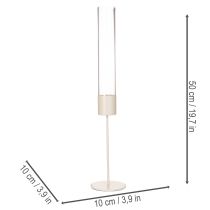 Artikel Kerzenhalter Glaszylinder Metallfuss 50 cm Taupe