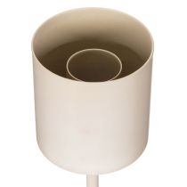 Artikel Kerzenhalter Glaszylinder Metallfuss 50 cm Taupe