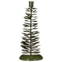 Artikel Kerzenständer Tannenbaum Grün Metall 28 cm für Stabkerzen