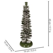 Artikel Kerzenständer Tannenbaum-Design Metall Grün 45 cm