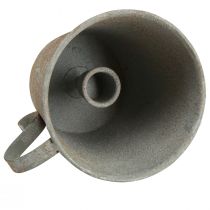 Artikel Stabkerzenhalter Tasse Vintage Grau Ø11cm H11cm