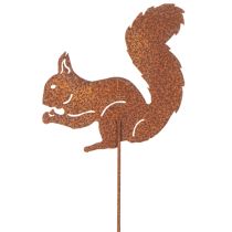 Artikel Gartenstecker Eichhörnchen aus Metall in Rostoptik, 52 cm, 2er-Set