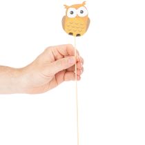 Artikel Pflanzenstecker Holz-Eulen 12er-Set, 31 cm, bunte Herbstdeko