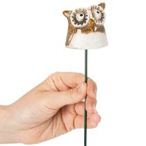 Artikel Keramik-Eulenstecker 26cm Braun 2er-Set für Zimmerpflanzen