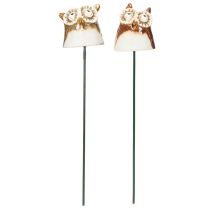 Artikel Keramik-Eulenstecker 26cm Braun 2er-Set für Zimmerpflanzen
