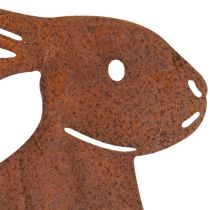 Artikel Gartenstecker Osterhase aus Metall mit Rostpatina 80cm für Aussenbereich 4 Stück