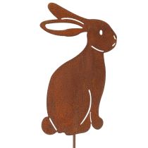Artikel Gartenstecker Osterhase aus Metall mit Rostpatina 80cm für Aussenbereich 4 Stück