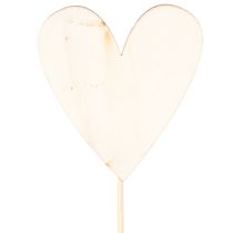 Artikel Herzstecker aus Holz mit Schriftzug "Für Dich" 31 cm, 12 Stück, sortierte Farben