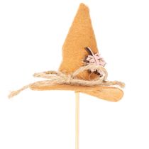 Artikel Dekostecker Hexenhut aus Filz in Herbstfarben 28 cm 12 Stück