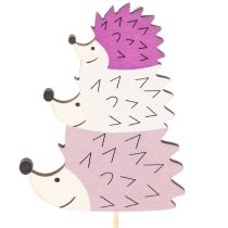 Artikel Deko-Stecker Holz Igel-Familie sortiert 34cm 12 Stück für Herbstdekorationen