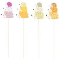 Artikel Deko-Stecker Holz Igel-Familie sortiert 34cm 12 Stück für Herbstdekorationen