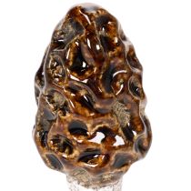 Artikel Künstlicher Morchel-Pilz aus Keramik im 2er-Set, 13 cm, Braun