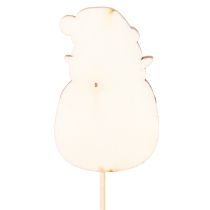 Artikel Dekostecker Weihnachtsmann Holz 31 cm Rot Weiss Grau 12 Stück für Innenbereich