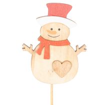 Artikel Holzstecker Schneemann 31 cm 12er-Set für Weihnachtsdekoration