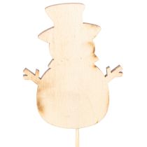 Artikel Holzstecker Schneemann 31 cm 12er-Set für Weihnachtsdekoration
