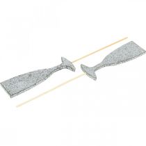 Artikel Silvesterdeko Sektglas Silbern Blumenstecker 9cm 18 St