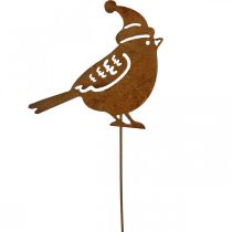 Artikel Gartenstecker Vogel mit Mütze Edelrost Deko 12cm 6St