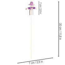 Artikel Holzstecker Vogelscheuchen Dekoration 30 cm bunt 12 Stück