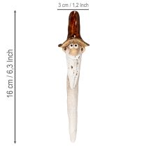 Artikel Deko-Gartenfigur Set aus Keramik Zwerg 16 cm 2-teilig für Pflanzkübel