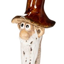 Artikel Deko-Gartenfigur Set aus Keramik Zwerg 16 cm 2-teilig für Pflanzkübel