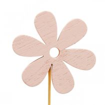 Blumenstecker Holz Dekostecker Blume Farbig 6,5cm 12St