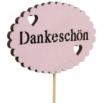 Artikel Blumenstecker Schriftzug, Strauß Deko Dankeschön 9cm 18 St