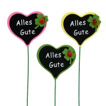 Artikel Stecker Herz mit Schrift "Alles Gute" 16St sort.