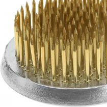 Artikel Runder Metall-Steckigel Kenzan Ø5cm, Silberfarben für Ikebana-Gestecke