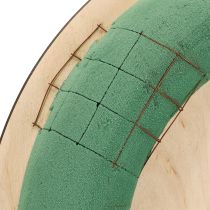Artikel Steckschaum-Kranz mit Holzplatte 38 cm Nasssteckschaum 2 Stück