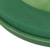 Artikel Steckschaum-Kranz mit Schale, Ø 29 cm, Grün, 2 Stück