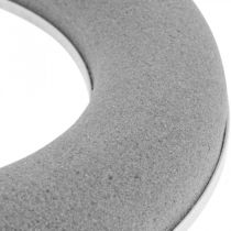 Artikel Steckschaum Kranzring 6 Stück H3,5cm Ø25cm Grau mit Kunststoffunterlage