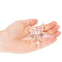 Artikel Dekoanhänger Stern Acryl irisierend klar 9 cm 6er-Set für Weihnachtsbaum