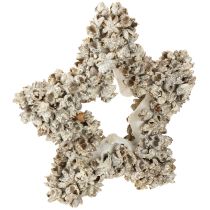 Artikel Stern zum Aufhängen Weihnachtsdeko Weiß, Glitter Ø15cm