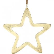 Artikel Weihnachtsanhänger, Sterndeko für den Advent, Dekostern Golden 14×14cm